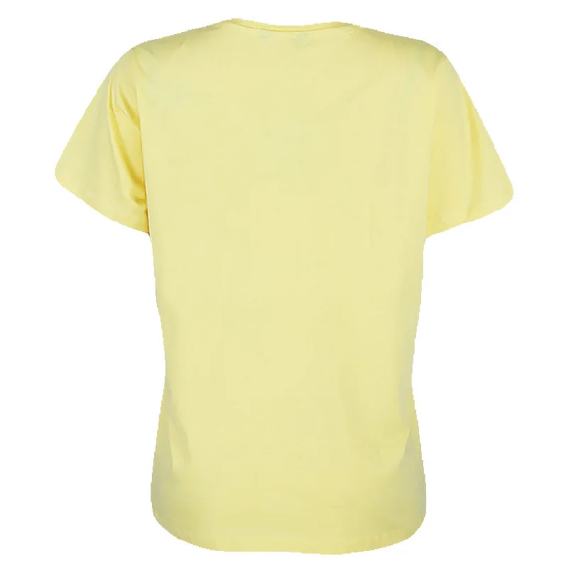 REDTAG Women's Pale Yellow Casual T-Shirts