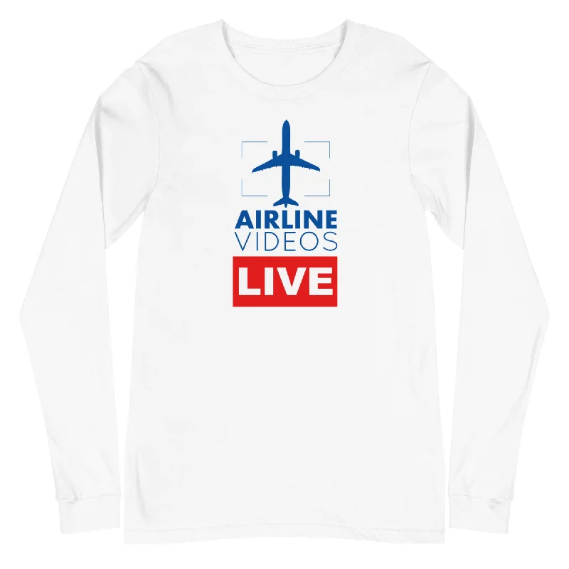 AIRLINE VIDEOS LIVE (BLUE) Unisex Long Sleeve Tee