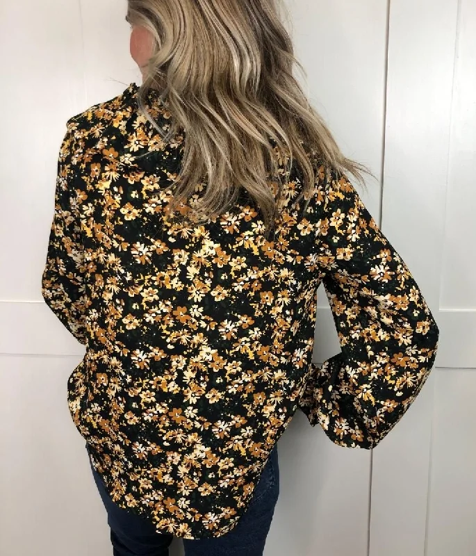 Autumn Ditsy Floral Blouse