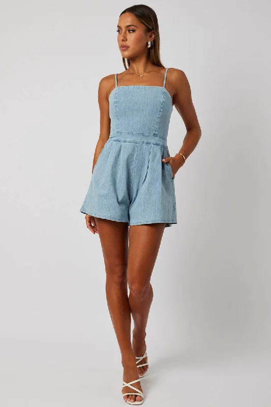 Denim Playsuit Singlet