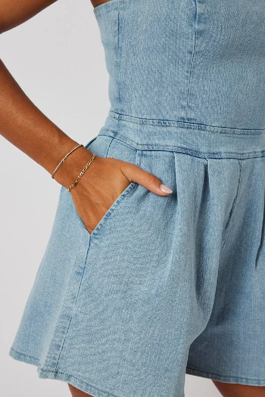 Denim Playsuit Singlet