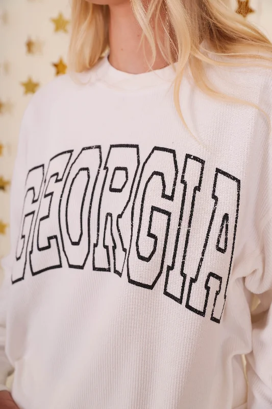 Georgia Pullover-White