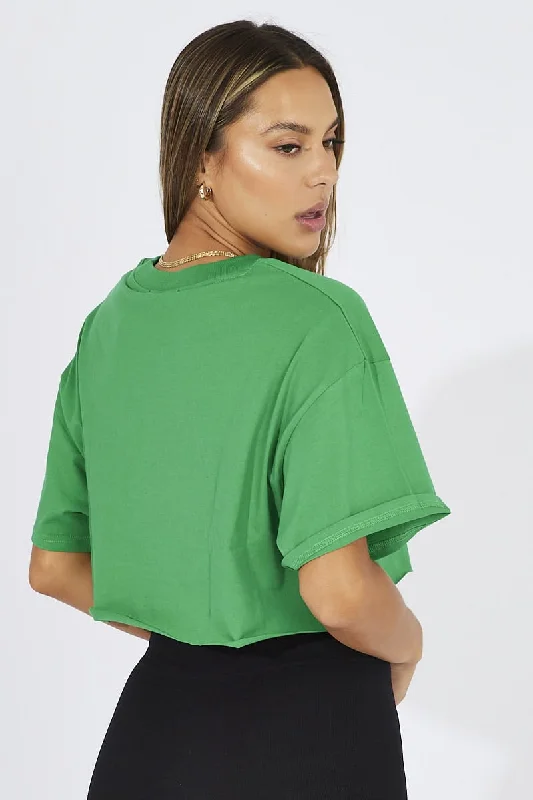 Green Graphic Tee Short Sleeve