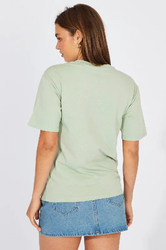 Green Graphic Tee Short Sleeve