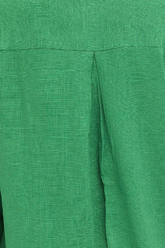 Green Shirt Top Long Sleeve