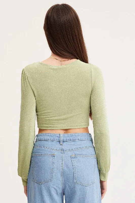 Green Slinky Shirt Long Sleeve