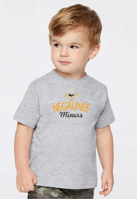 Negaunee Miners Crossed Pick Axes Toddler Tee