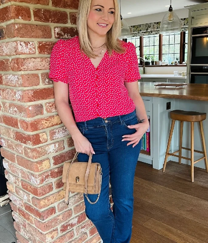 Red Polka Dot Blouse