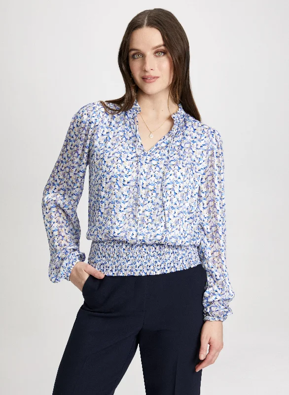 Petites / Blue Pattern / L