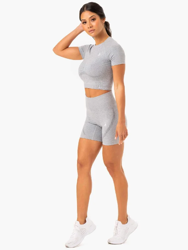 Sculpt Seamless T-Shirt - Grey Marl