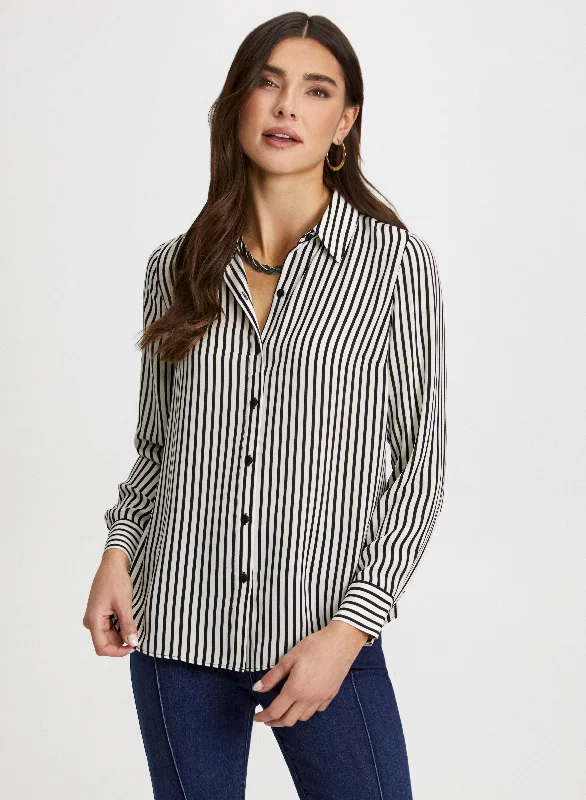 Stripe Print Blouse