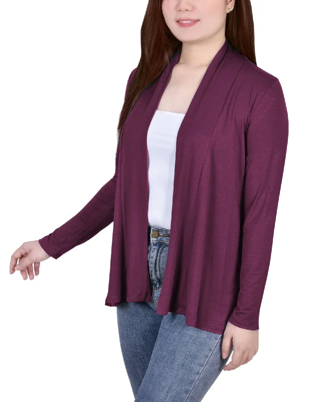 3/4 Sleeve Solid Cardigan