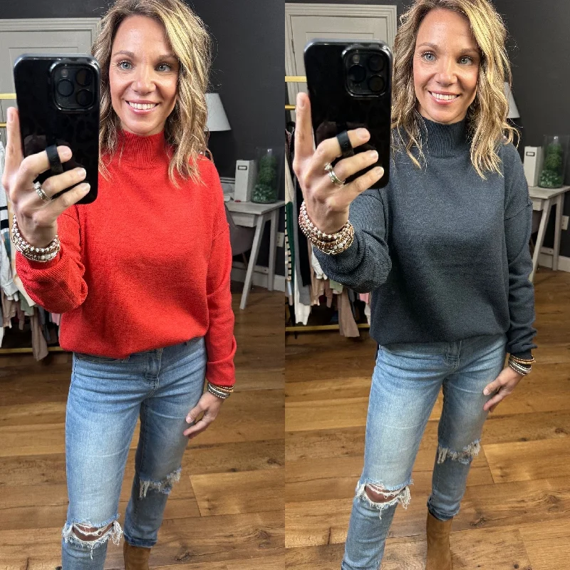 A Little Faith Mock-Neck Sweater - Multiple Options