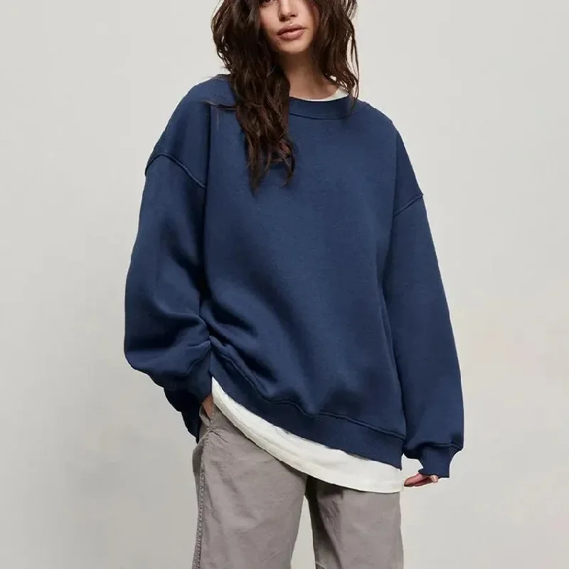 Bornladies Oversized Hoodies & Sweatshirts for Women Autumn Winter Thick Warm Fl