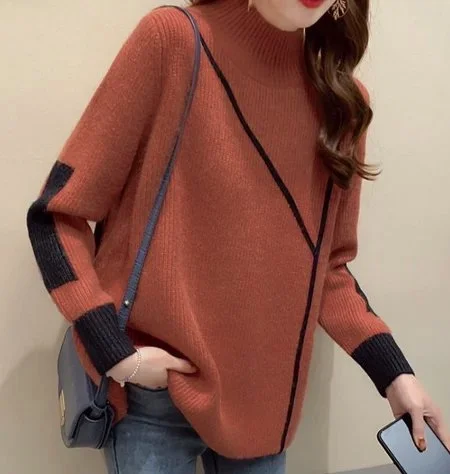 Casual Knitted Long Sleeve Sweater