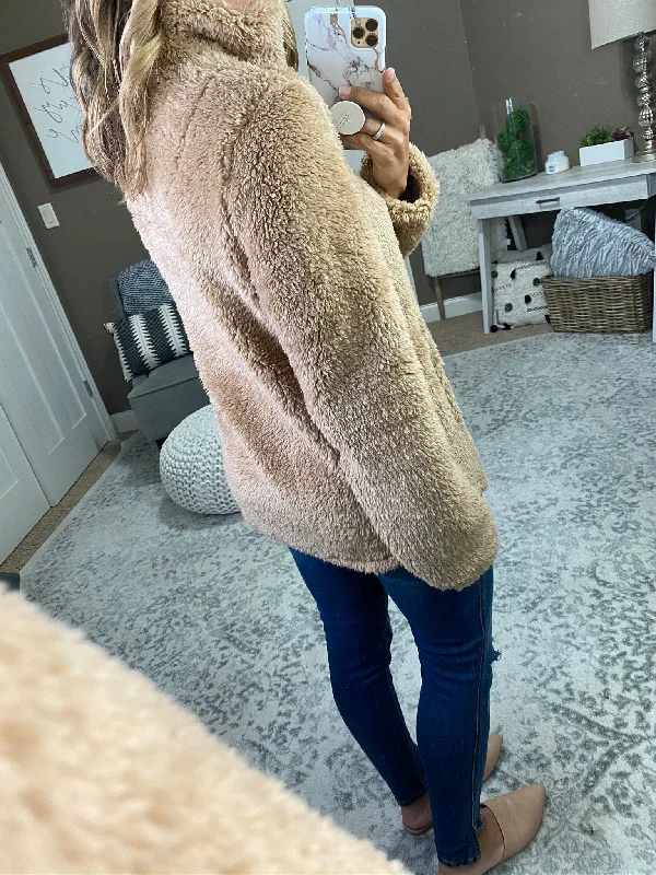 Colder Than You 1/2 Zip Sherpa with Cheetah Detailing--Multiple Options