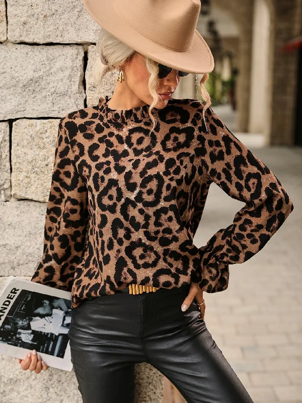 MegaBetty - Leopard Print Blouse