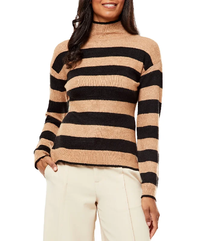 Jodie Long Sleeve Mock Neck Pull Over Sweater