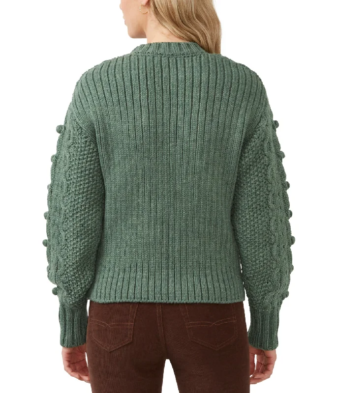 Larsa Long Sleeves Crew Neck Sweater Dark Green