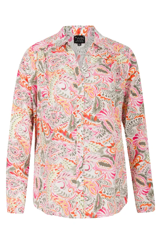 Liteweight Blouse | Pink Olive Paisley | 6326AR