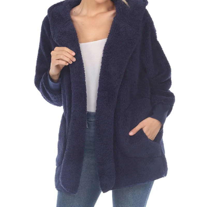 Plus Hooded Cardigan with Pockets