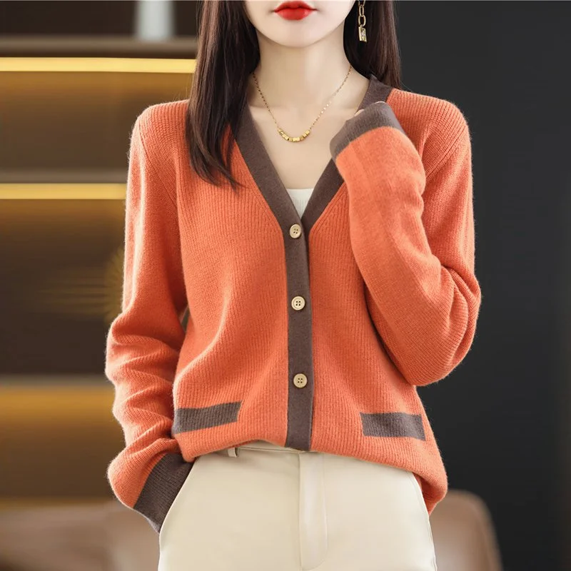 Women's Long-sleeve V-neck Cardigan