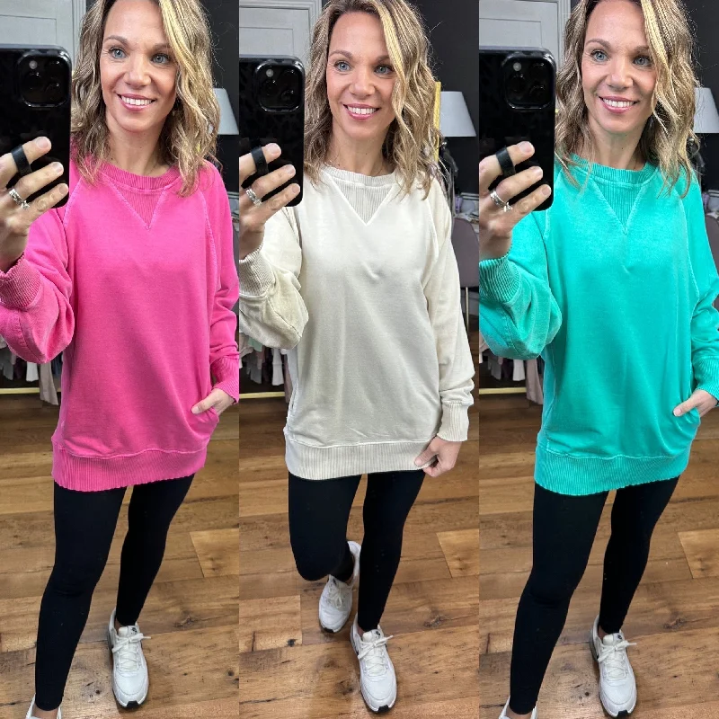 The Clara Pocket Crewneck Sweatshirt 2.0 - Multiple Options