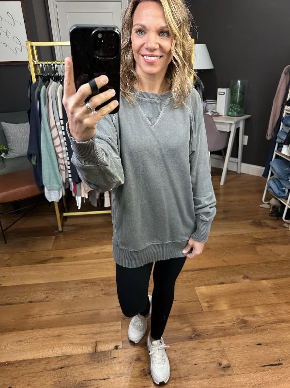 The Clara Pocket Crewneck Sweatshirt - Multiple Options