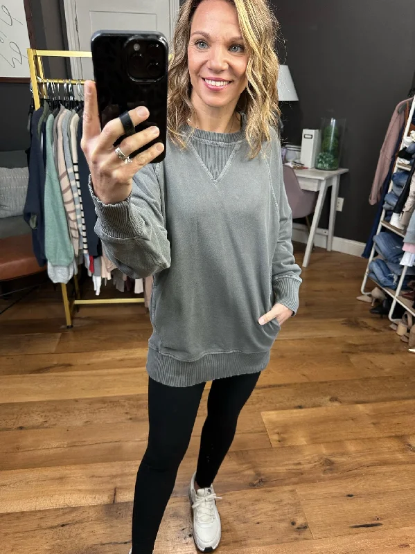 The Clara Pocket Crewneck Sweatshirt - Multiple Options