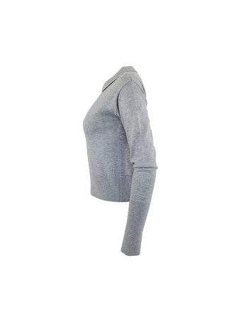 Theo Pallas Collared Sweater Gray