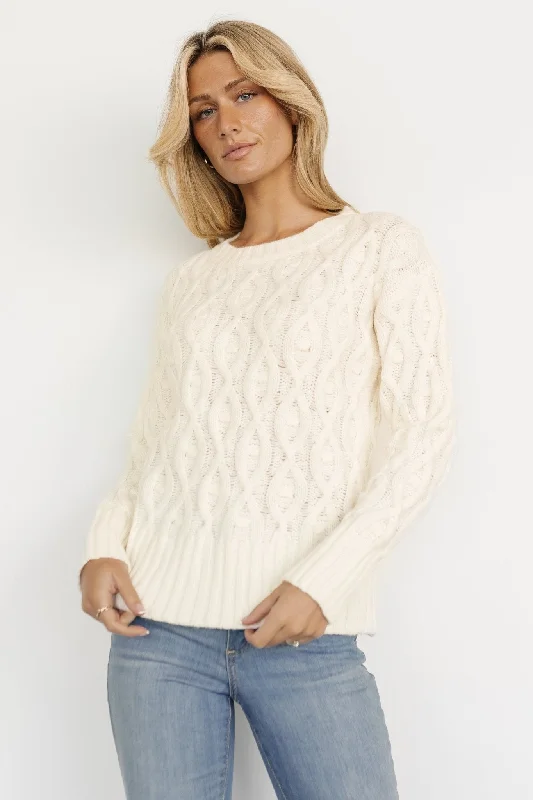 Avoriaz Cable Knit Sweater | Ivory