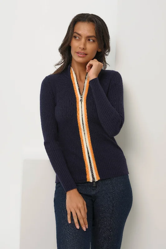 Navy w/ Tangerine Stripe / SM