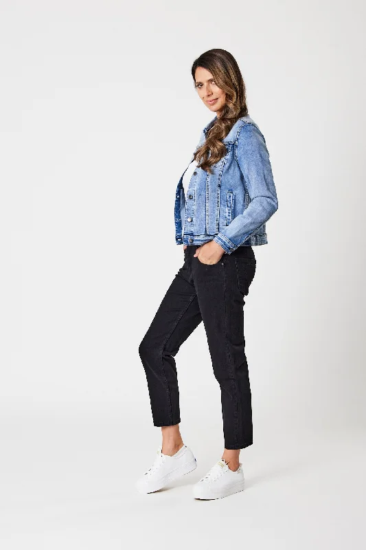 Shine On Label Quinn Stretch Denim Jacket Blue