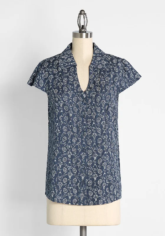 Bell Mannered Babe Button-Up Top