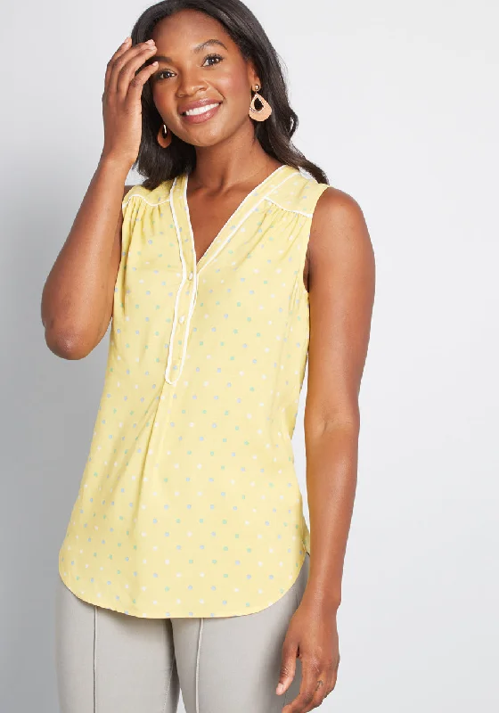 Cafe au Soleil Sleeveless Top