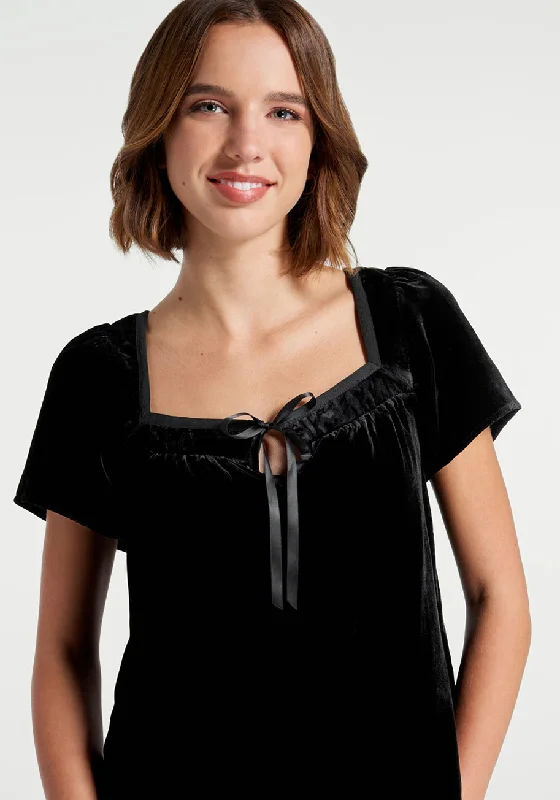 Fit To Be Tied Velvet Top