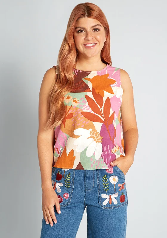 Flower Fun in the Sun Sleeveless Top