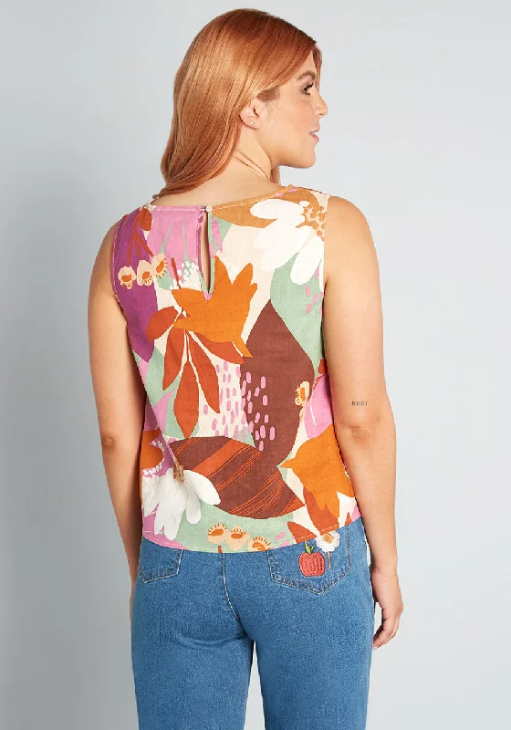 Flower Fun in the Sun Sleeveless Top