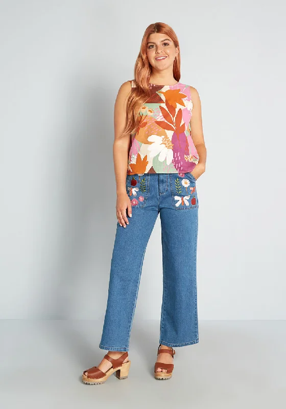 Flower Fun in the Sun Sleeveless Top