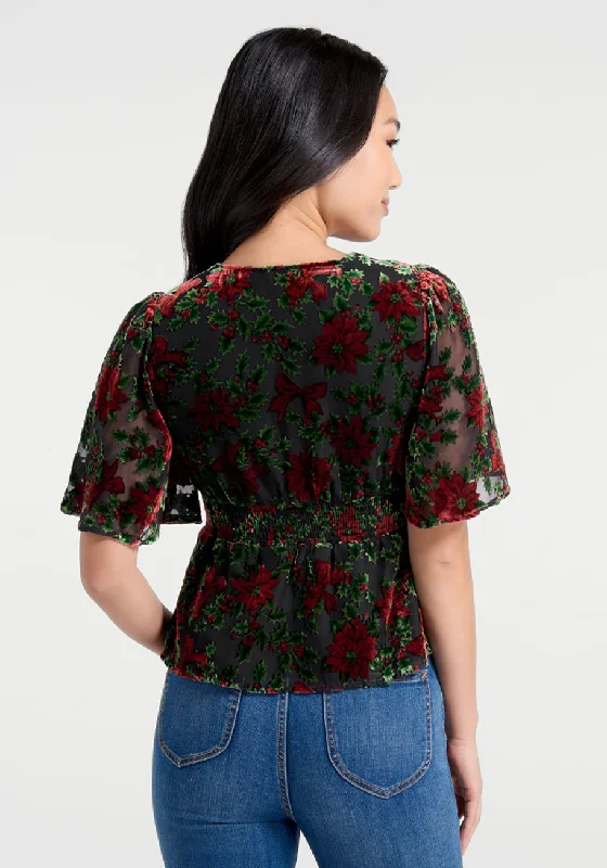 Happy Holly-Days Peplum Top