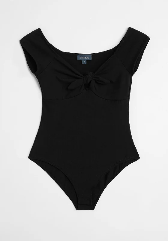 I Could Bow On Tie-Front Bodysuit