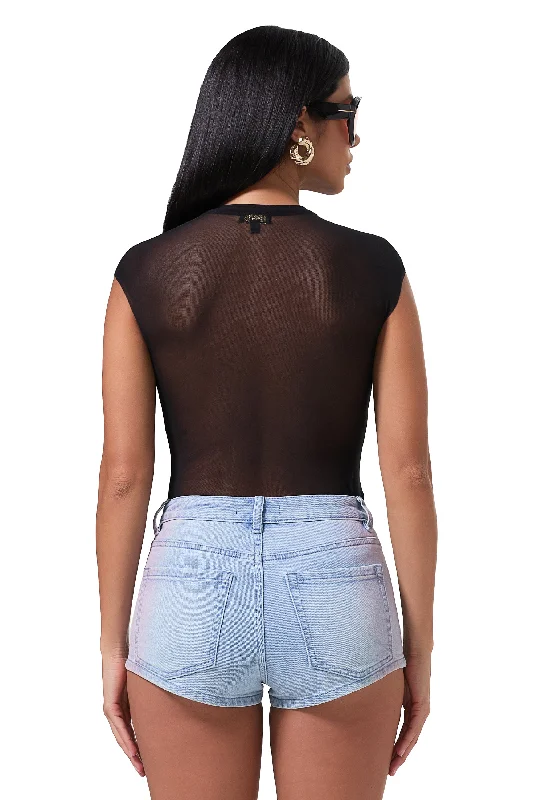 Nina Mesh Top - Noir