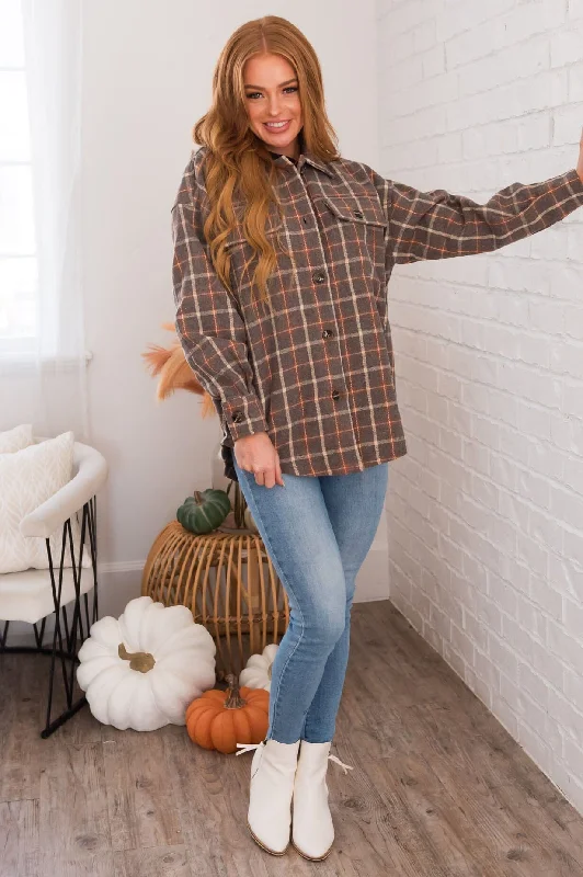 Forever Cozy Modest Plaid Jacket