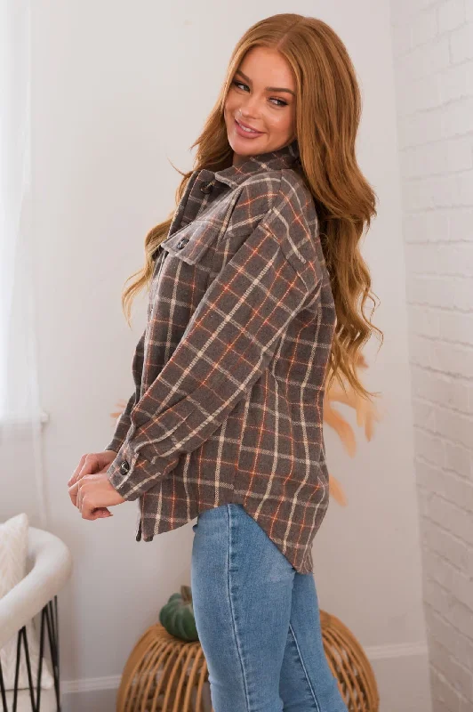 Forever Cozy Modest Plaid Jacket