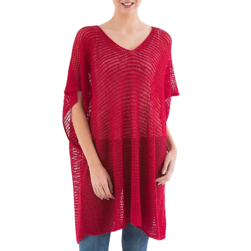 Red Dreamcatcher Knit Tunic