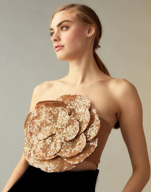 Sequin Flower Bandeau