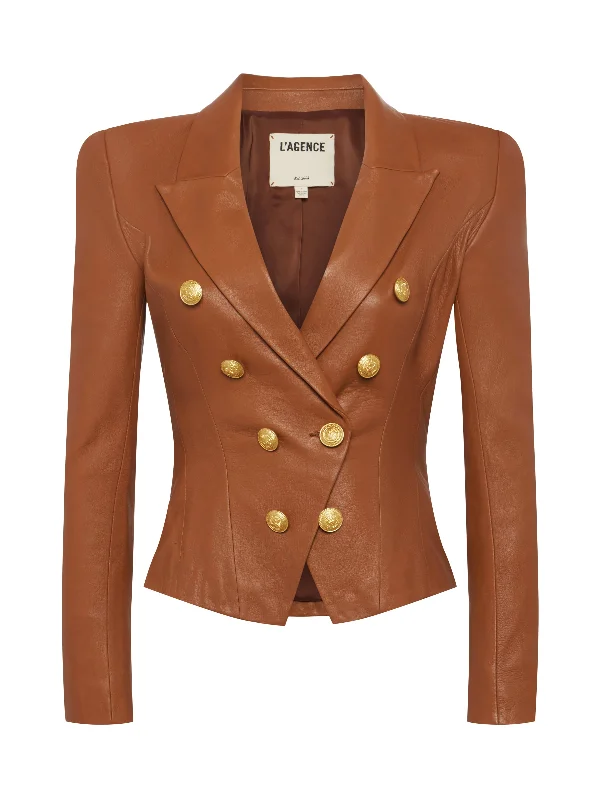 Bethany Leather Tapered Blazer