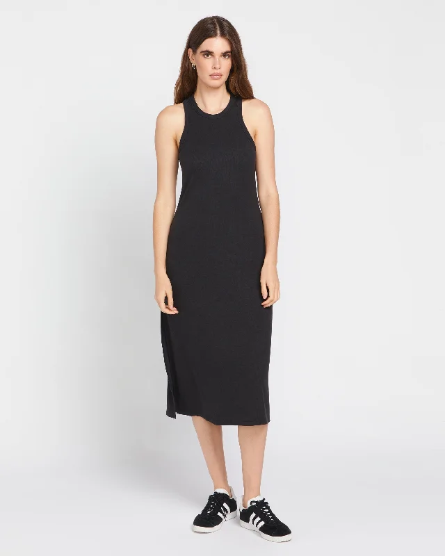 Stonelight Rib Dress - Black